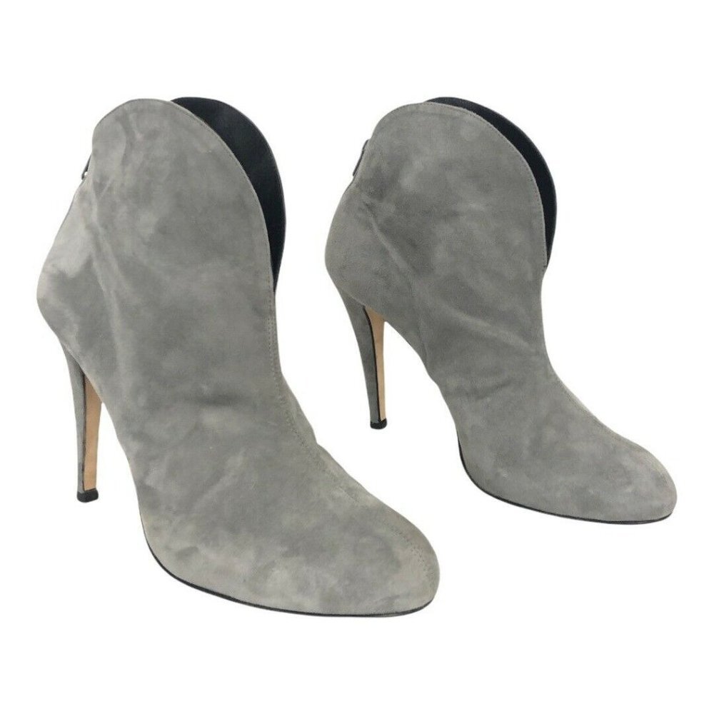 Butter Womens Size 10 Gray Suede Made In Italy Heel Bootie